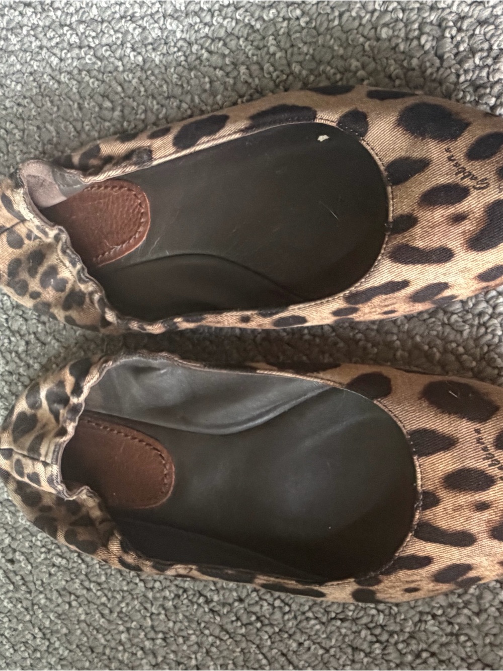 Dolce & Gabbana Leopard Print Ballet Flats - Brown & Black